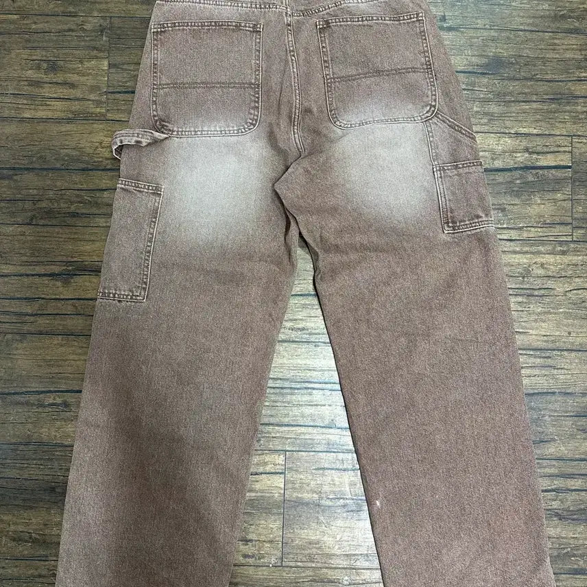 [BUNJANG] Carpenter Wide Pants / 갈색 카펜터 와일드팬츠 30사이즈