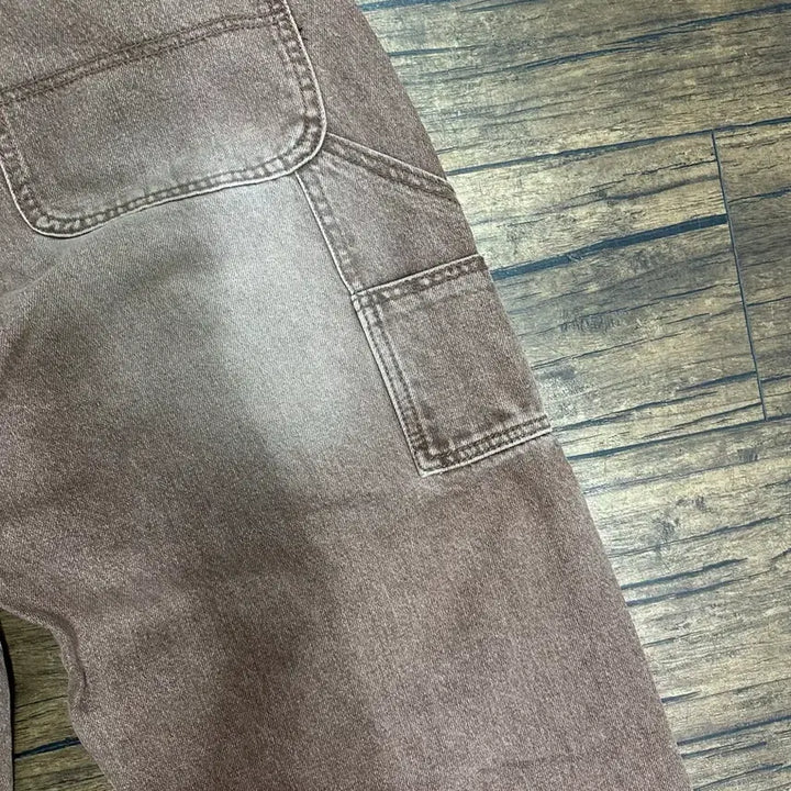 [BUNJANG] Carpenter Wide Pants / 갈색 카펜터 와일드팬츠 30사이즈