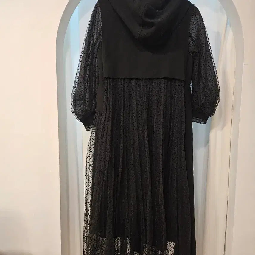 [BUNJANG] Mine Hooded Black Long Dress / 마인 원피스