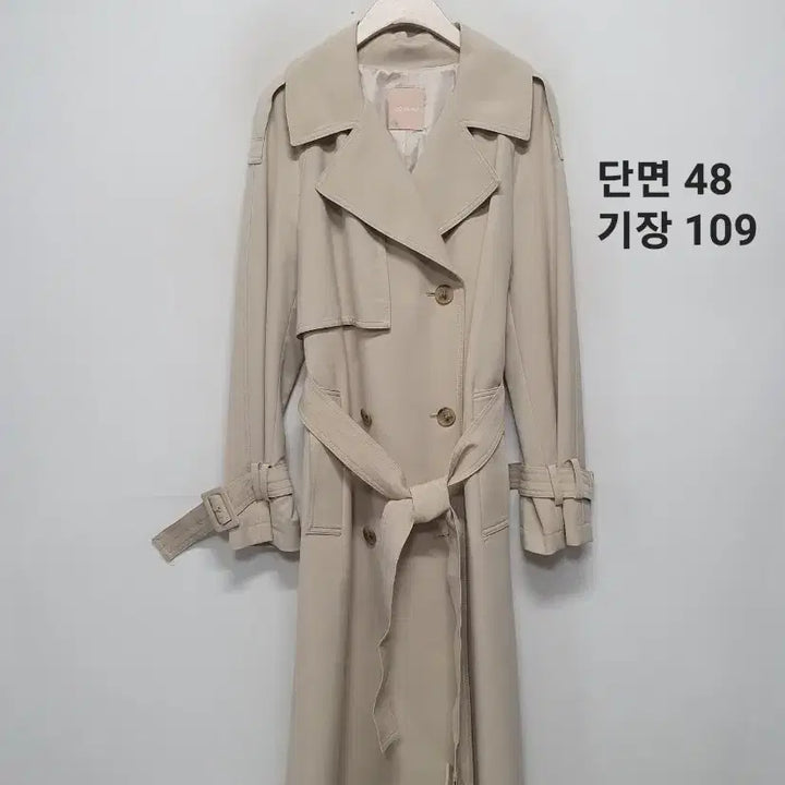 [BUNJANG] CC Collect Beige Long Trench Coat / CC콜렉트 베이지색 롱 트렌치코트