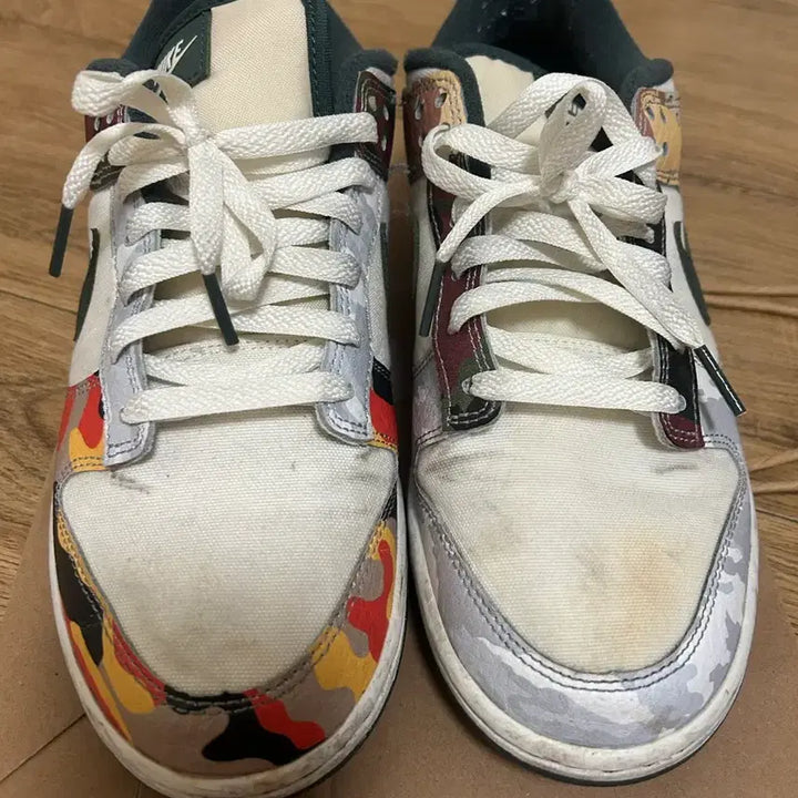 [BUNJANG] Nike Dunk Low SE Sail Multi Camo 270 Sneakers / 나이키 덩크 로우 SE 세일 멀티 카모 270