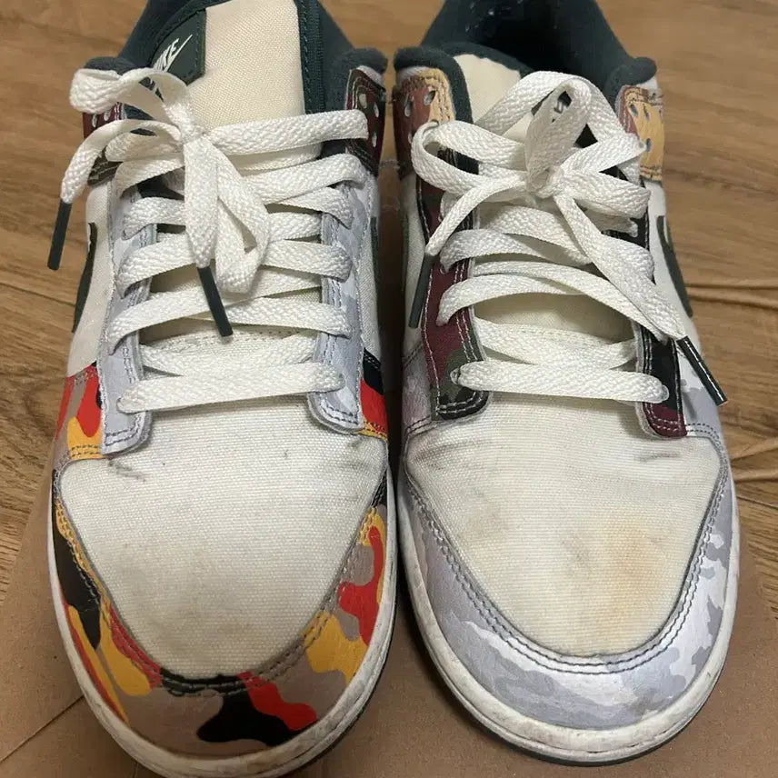 [BUNJANG] Nike Dunk Low SE Sail Multi Camo 270 Sneakers / 나이키 덩크 로우 SE 세일 멀티 카모 270