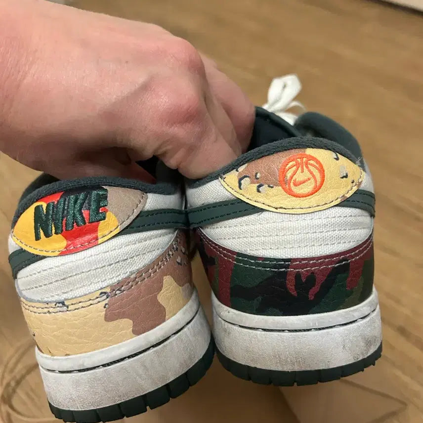 [BUNJANG] Nike Dunk Low SE Sail Multi Camo 270 Sneakers / 나이키 덩크 로우 SE 세일 멀티 카모 270