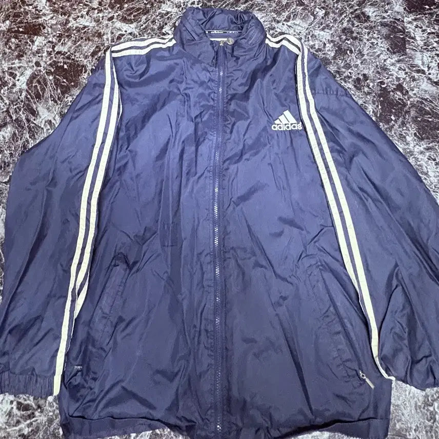 [BUNJANG] Adidas Tri-Stripe Big Logo Windbreaker Jacket / 아디다스 삼선 빅로고 바람막이 자켓