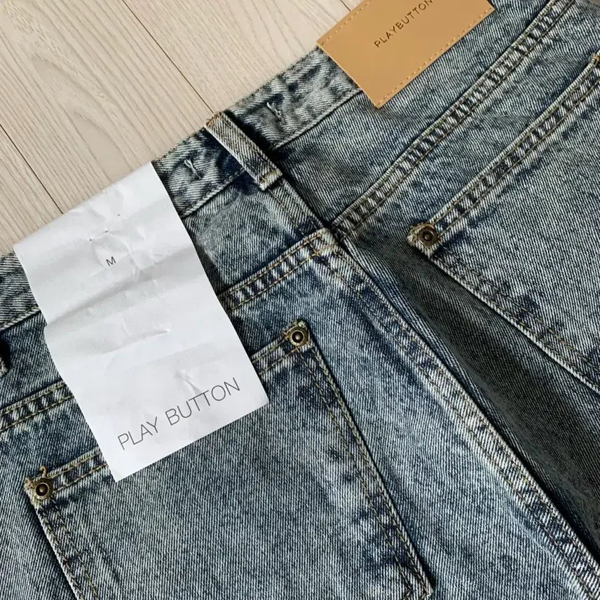 [BUNJANG] Blue Washed Denim Wide Pants / 블루 워싱 데님 와이드 팬츠 (새제품)