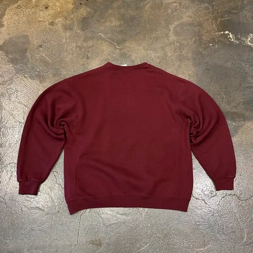 [BUNJANG] Russell Athletic Burgundy Sweatshirt / Russell 러셀 애슬레틱 무지 버건디 스웻셔츠 맨투맨 XL