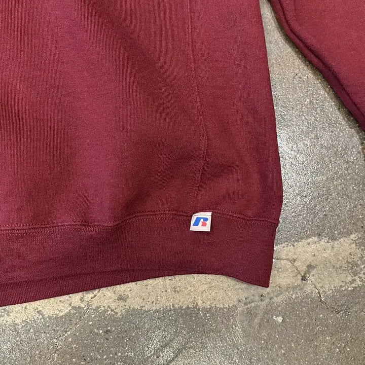 [BUNJANG] Russell Athletic Burgundy Sweatshirt / Russell 러셀 애슬레틱 무지 버건디 스웻셔츠 맨투맨 XL