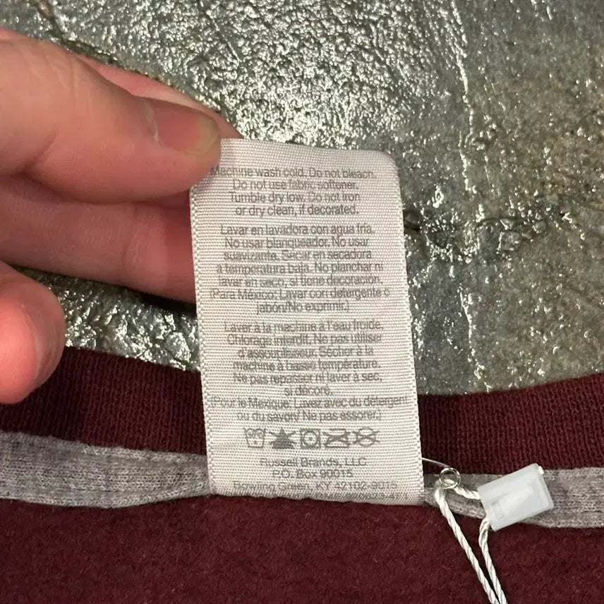 [BUNJANG] Russell Athletic Burgundy Sweatshirt / Russell 러셀 애슬레틱 무지 버건디 스웻셔츠 맨투맨 XL