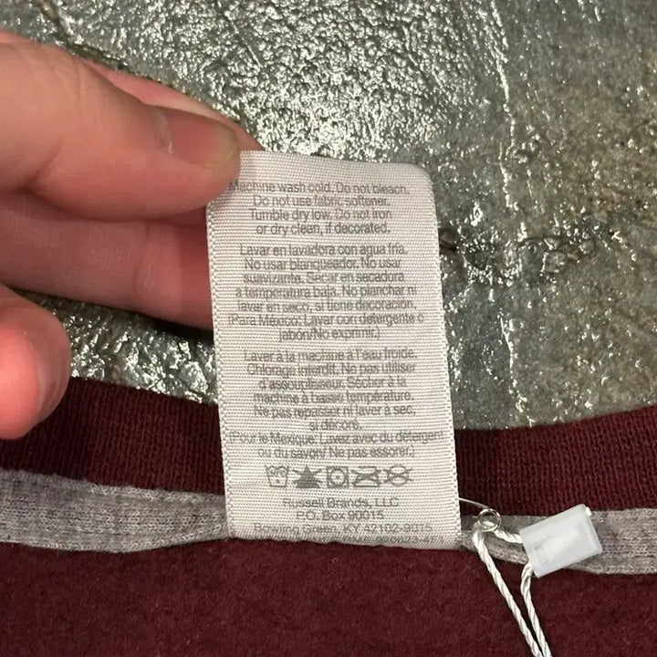 [BUNJANG] Russell Athletic Burgundy Sweatshirt / Russell 러셀 애슬레틱 무지 버건디 스웻셔츠 맨투맨 XL