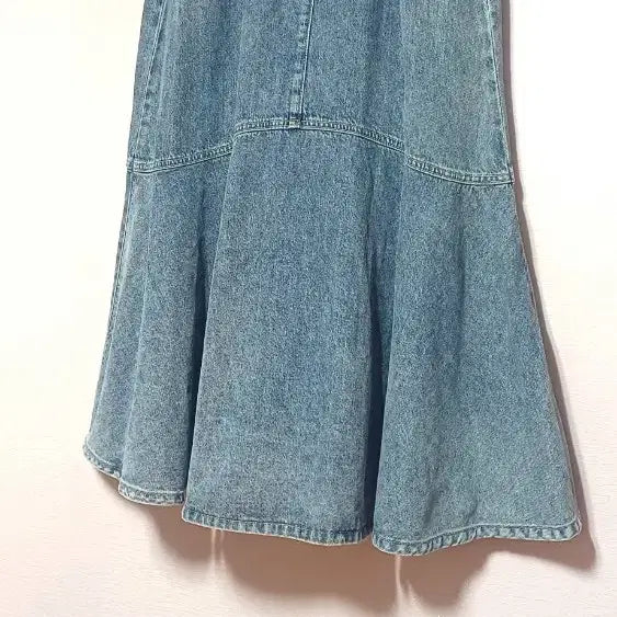 [BUNJANG] DEW E L Denim Mermaid Flare Long Skirt / 듀엘  청 데님 머메이드 플레어 롱스커트. 55