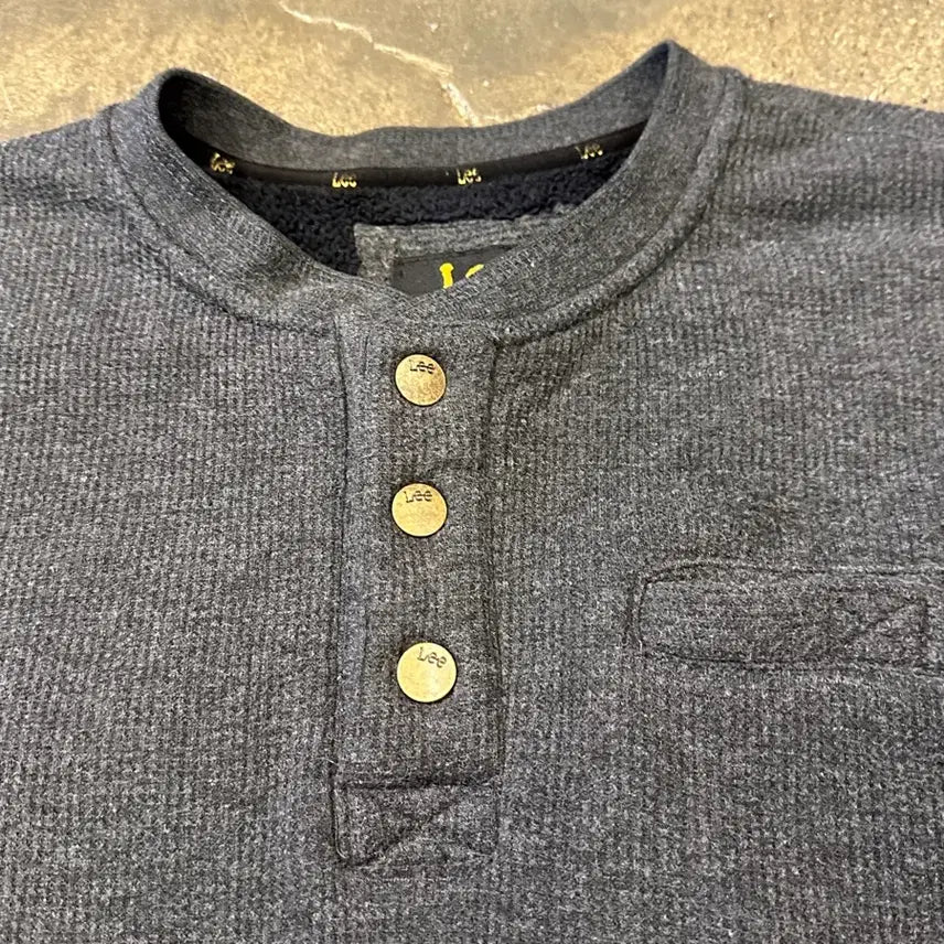 [BUNJANG] Lee Premium Select Sherpa Sweatshirt / Lee Premium Select 와플 헨리넥 쉐르파 스웻셔츠 M