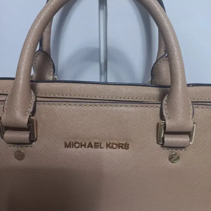 [BUNJANG] Michael Kors Saffiano Leather Tote Bag - Beige / 마이클코어스 사피아노가죽 토트백. 베이지