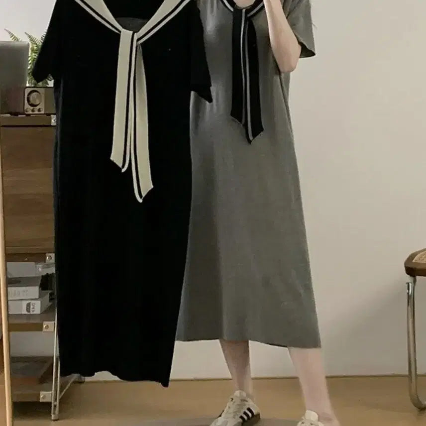 [BUNJANG] Sailor Collar Dress / 세일러카라 원피스
