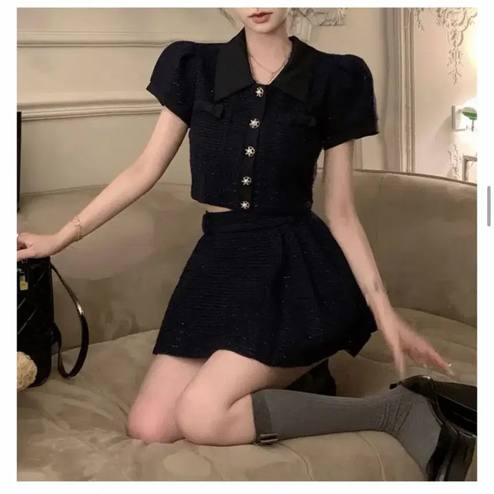 [BUNJANG] Tweed Jacket and Skirt Set / 자켓 치마 세트