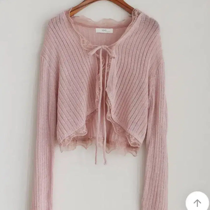 [BUNJANG] Pink Crochet Long Dress Cardigan Set / [세트 상품] 핑크 크로셋 롱원피스 가디건 세트