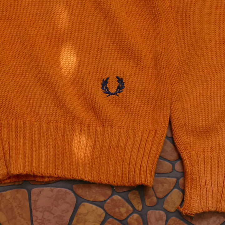 [BUNJANG] Fred Perry Union Jack Knit Zip-Up Jacket / [M] Made in ITALY Fred Perry 유니온잭 니트 집업