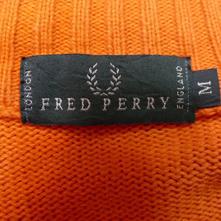 [BUNJANG] Fred Perry Union Jack Knit Zip-Up Jacket / [M] Made in ITALY Fred Perry 유니온잭 니트 집업