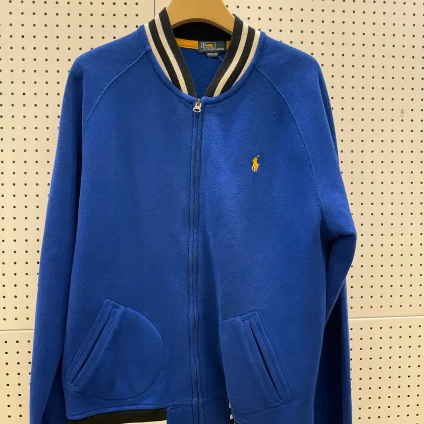 [BUNJANG] Polo Ralph Lauren Pony Logo Zip-Up Varsity Jacket / 폴로 랄프로렌 포니 로고 집업 바시티 자켓 U1074