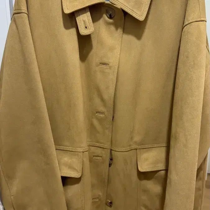 [BUNJANG] Depound Suede Jacket - Yellow Beige / 드파운드 스웨이드 자켓 - yellow beige