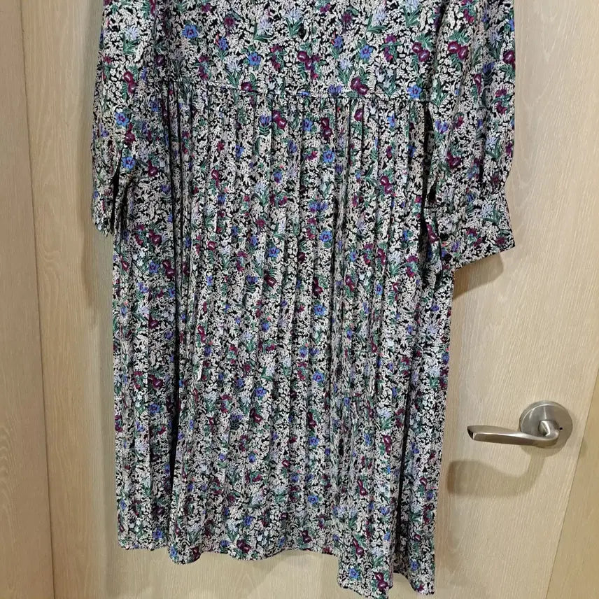 [SOLD OUT] 플라워 롱 원피스 잔꽃무늬 셔츠형사이즈55