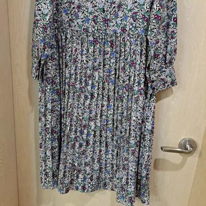 [SOLD OUT] 플라워 롱 원피스 잔꽃무늬 셔츠형사이즈55