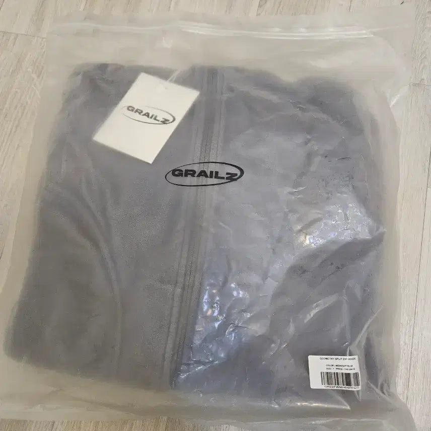 [BUNJANG] Grails Geometry Split Hoodie Midnight Blue / [1]그레일즈 지오메트리 스플릿 후드집업 미드나잇블루 새상품