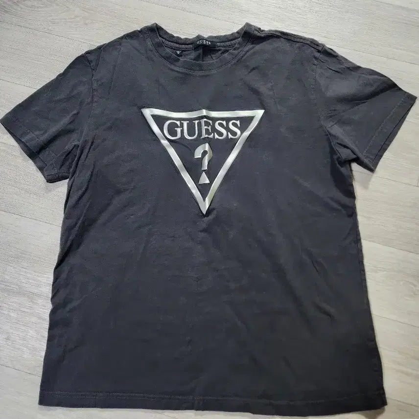 [BUNJANG] Guess Charcoal Logo T-shirt / 게스 남성 반팔 티셔츠