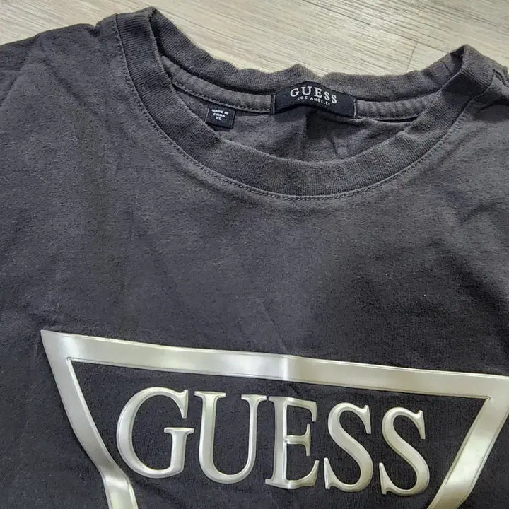 [BUNJANG] Guess Charcoal Logo T-shirt / 게스 남성 반팔 티셔츠