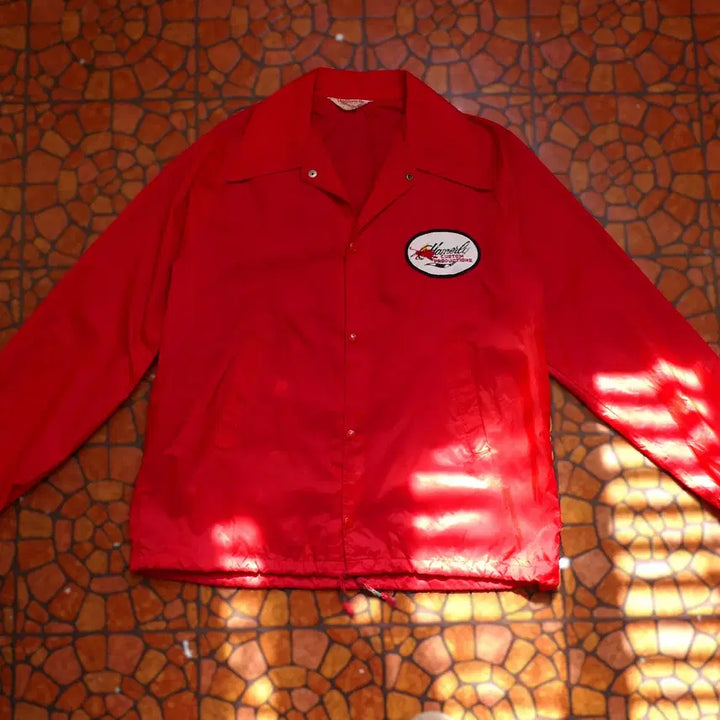 [BUNJANG] Vintage 80s The Warm-Up Nylon Coach Jacket / [L] 빈티지 80s 나일론 코치자켓 Coach Jacket 커스텀 패치