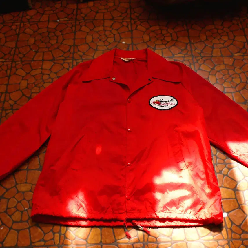 [BUNJANG] Vintage 80s The Warm-Up Nylon Coach Jacket / [L] 빈티지 80s 나일론 코치자켓 Coach Jacket 커스텀 패치