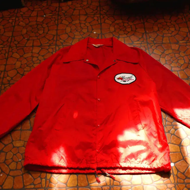 [BUNJANG] Vintage 80s The Warm-Up Nylon Coach Jacket / [L] 빈티지 80s 나일론 코치자켓 Coach Jacket 커스텀 패치