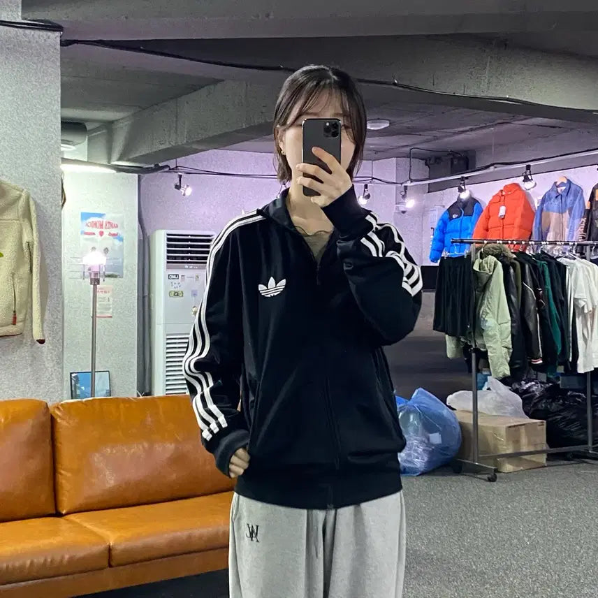 [BUNJANG] Adidas Firebird Black Track Top Jersey / 아디다스 파이어버드 블랙 트랙탑 져지 B4319
