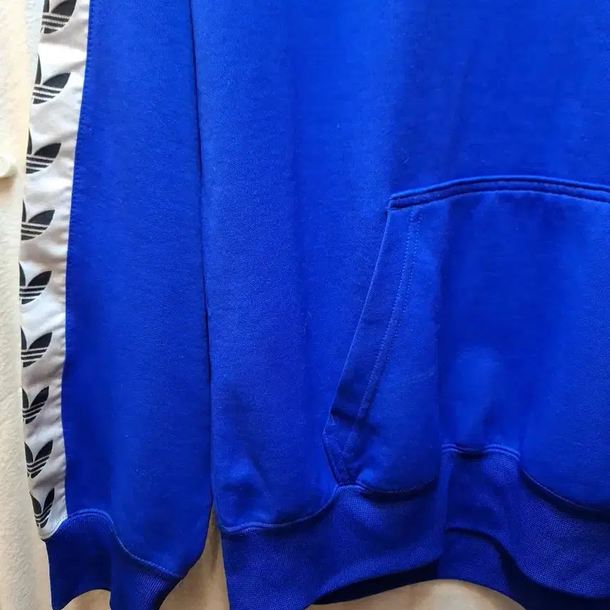 [BUNJANG] Adidas Blue Hoodie / 아디다스 삼선 블루 후드티