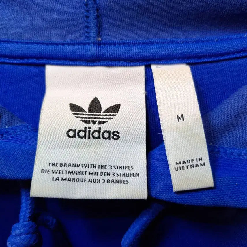 [BUNJANG] Adidas Blue Hoodie / 아디다스 삼선 블루 후드티
