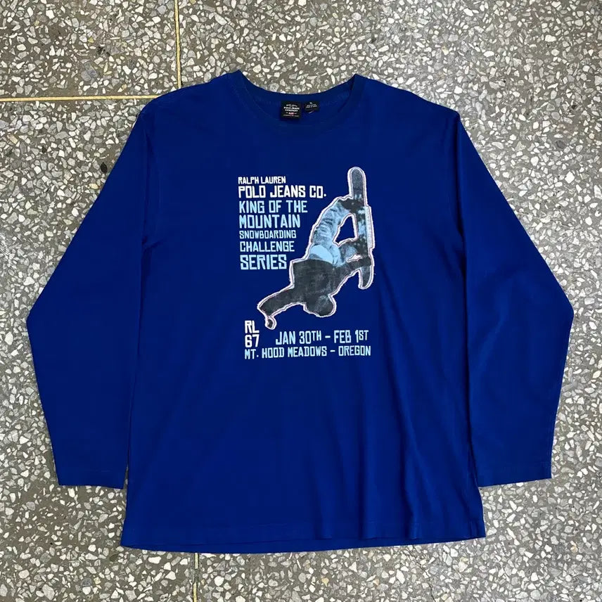 [BUNJANG] Polo Jeans Snowboard Long Sleeve T-shirt (XL) / 9~00s 폴로 진스 스노우보드 롱슬리브 티셔츠 XL