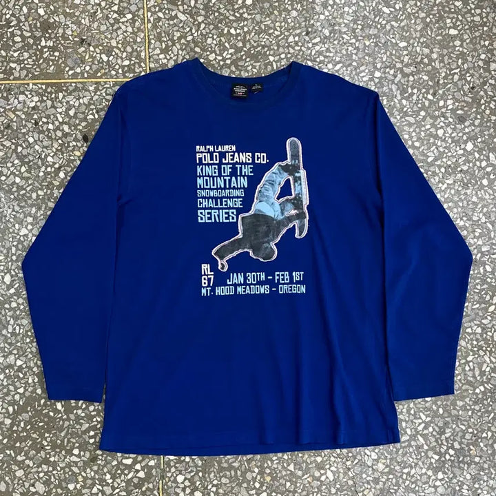 [BUNJANG] Polo Jeans Snowboard Long Sleeve T-shirt (XL) / 9~00s 폴로 진스 스노우보드 롱슬리브 티셔츠 XL