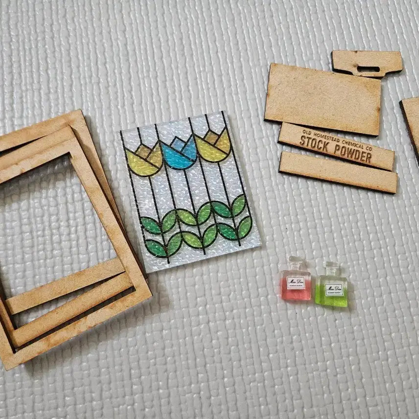 [BUNJANG] Miniature Blythe Dollhouse DIY Set / 미니어쳐 육일돌 블라이스 돌하우스 스테인글라스diy