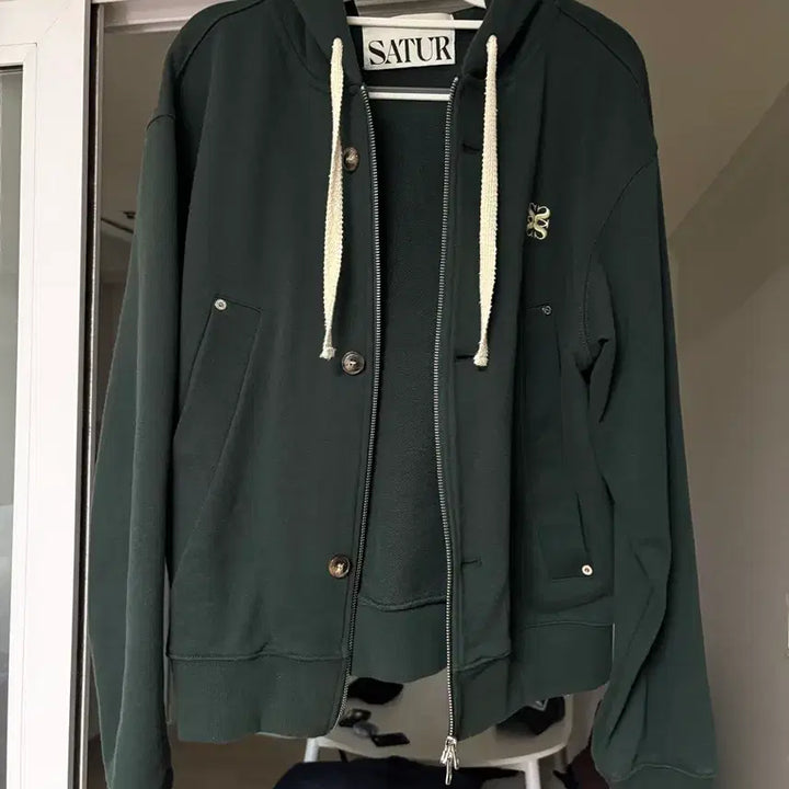 [BUNJANG] Setter Theo Hooded Zip-up Jacket (Deep Green) - Size M / 세터 테오 후드 집업 M 딥그린