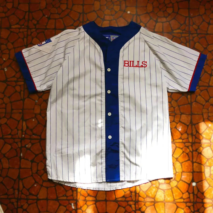 [BUNJANG] Starter Buffalo Bills Baseball Jersey / [M] 빈티지 Starter NFL 버팔로 빌스 베이스볼 저지