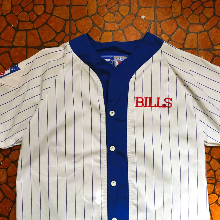 [BUNJANG] Starter Buffalo Bills Baseball Jersey / [M] 빈티지 Starter NFL 버팔로 빌스 베이스볼 저지