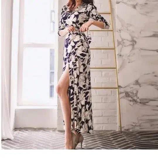 [BUNJANG] Long Wrap Dress M / 롱 랩 원피스 M