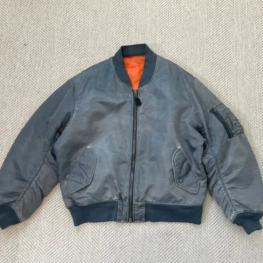 [BUNJANG] Vintage Sun Fading MA-1 Flight Jacket / 빈티지 썬 페이딩 ma-1 플라이트 자켓 J04119
