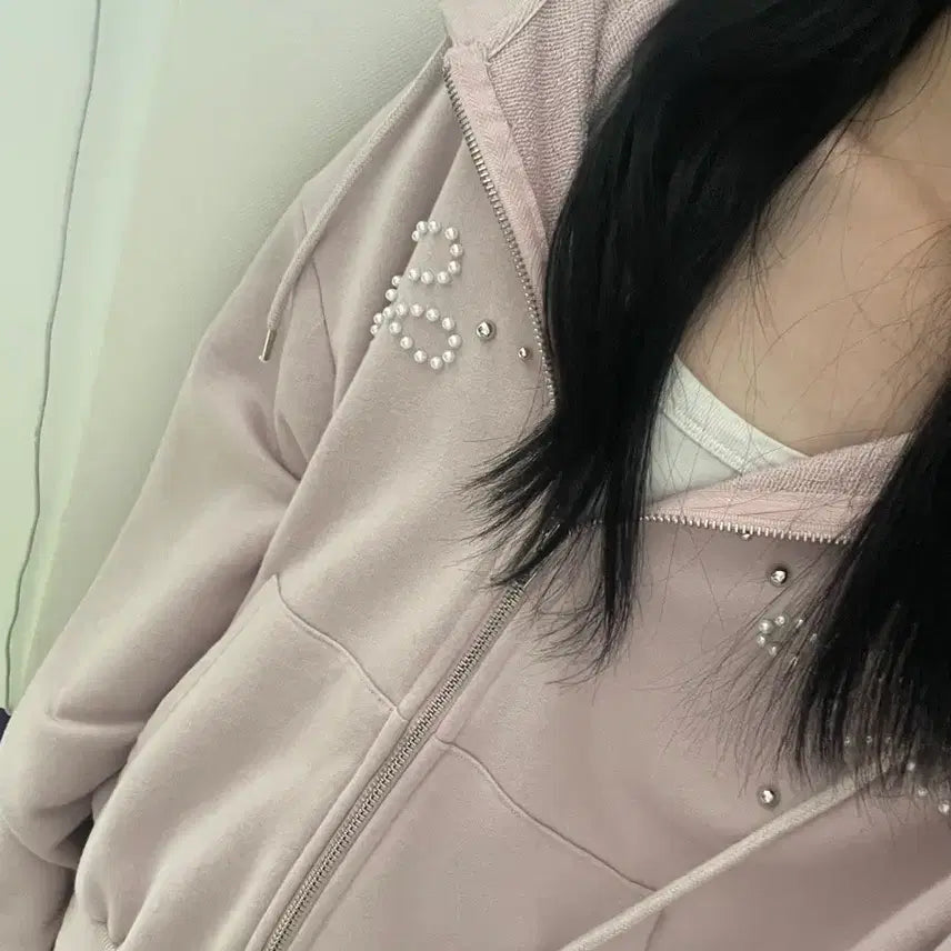 [BUNJANG] Moily Pink Hooded Zip-up / 모일리 구버전 핑크 후드집업 (마지막가격