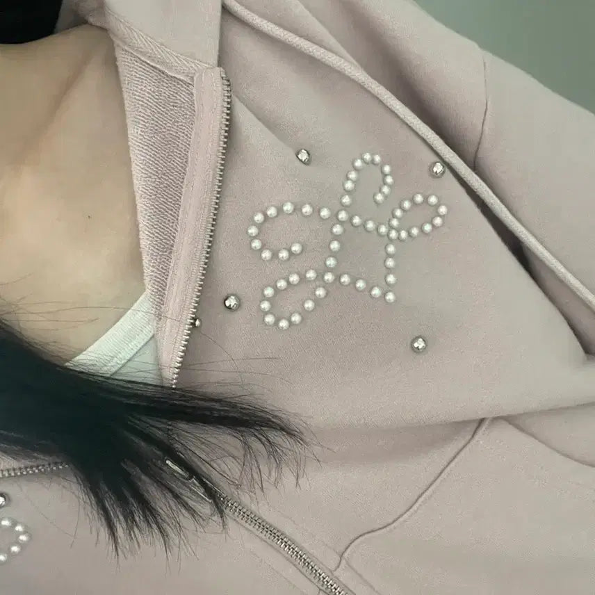 [BUNJANG] Moily Pink Hooded Zip-up / 모일리 구버전 핑크 후드집업 (마지막가격