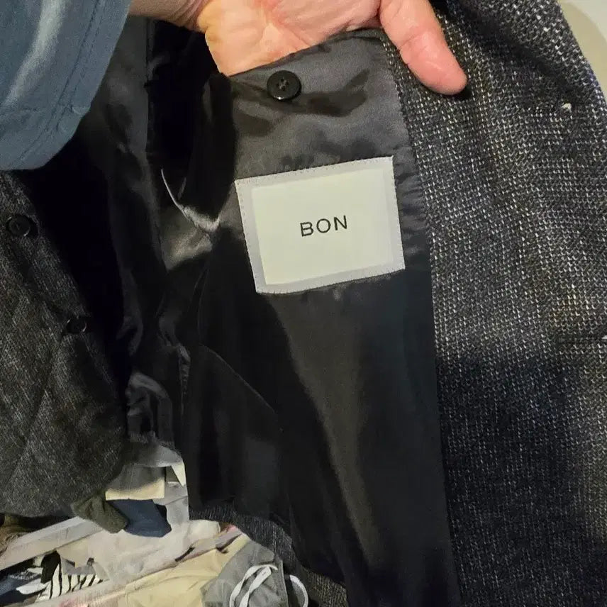 [BUNJANG] bon Quilted Jacket (Charcoal) - Size 105-110 / bon 퀼팅 자켓 105 110