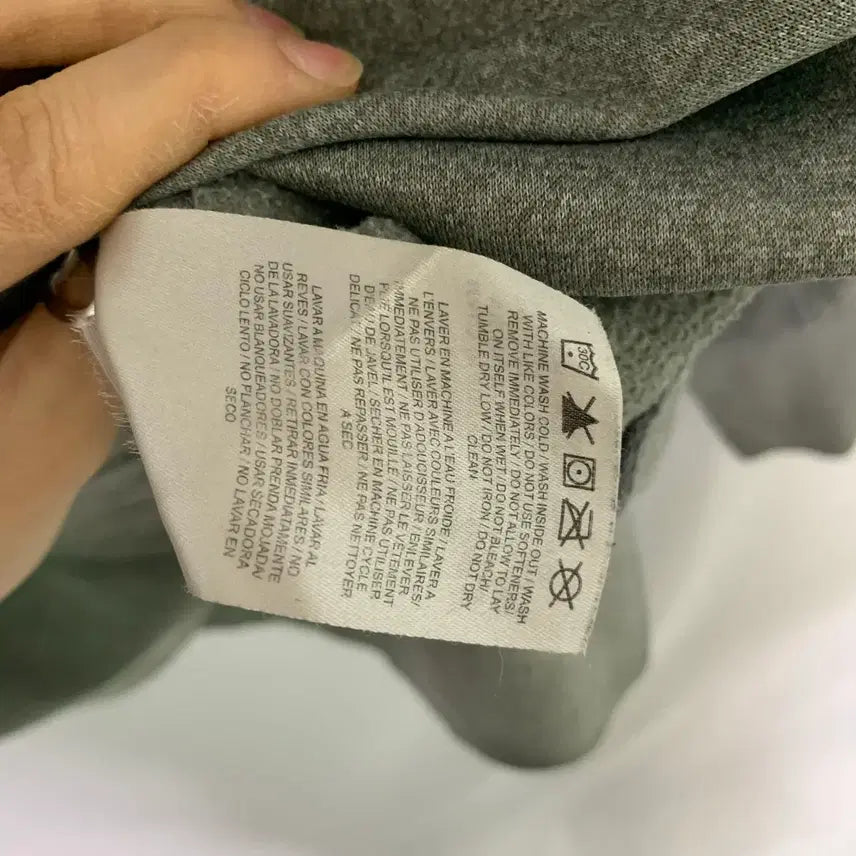 [BUNJANG] Nike Basic Big Logo Hoodie Gray Vintage Unisex / 나이키 베이직 빅로고 후드티 그레이 빈티지 남성 M 남녀공용