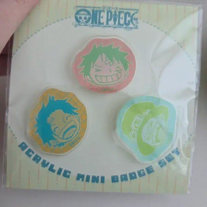 [BUNJANG] One Piece Luffy Sabo Ace Acrylic Mini Badge Set / 미개봉 원피스 아크릴 미니뱃지 세트 (루피, 사보, 에이스)