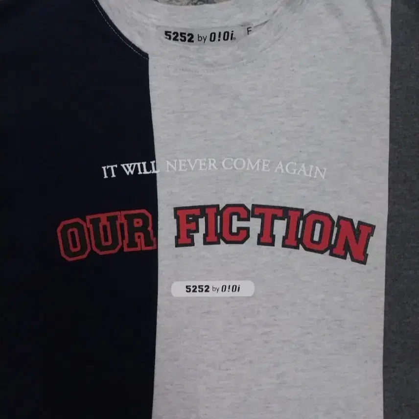 [BUNJANG] 5252 O!Oi Color Block Short Sleeve T-shirt / 5252 오아이오아이 컬러블록 반팔티 F (100-105)