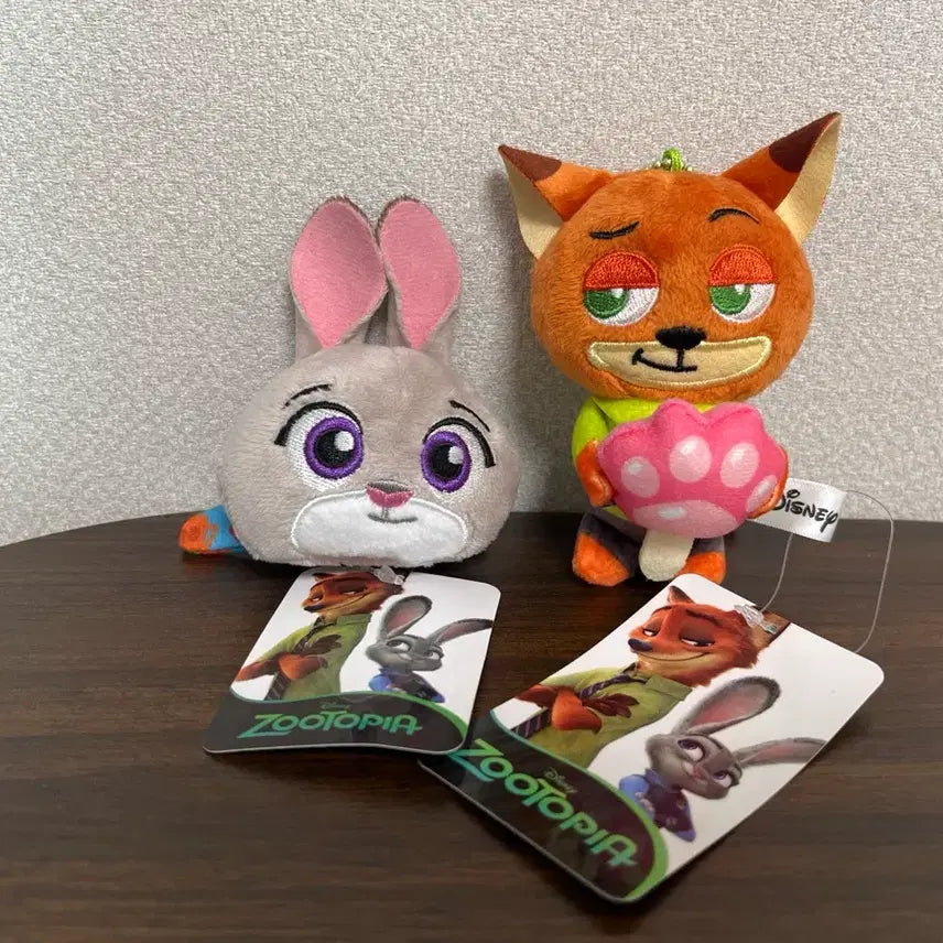 [BUNJANG] Disney Zootopia Nick and Judy 2-Piece Keyring Set / Set 디즈니 주토피아 닉 주디 2종 키링 세트 인형 뽑기
