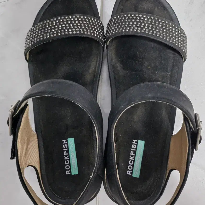 [BUNJANG] Rockfish Zero Move Cubic Sandals Black (245/250) / 락피쉬 제로무브 큐빅 샌들 블랙 사이즈 245나 250